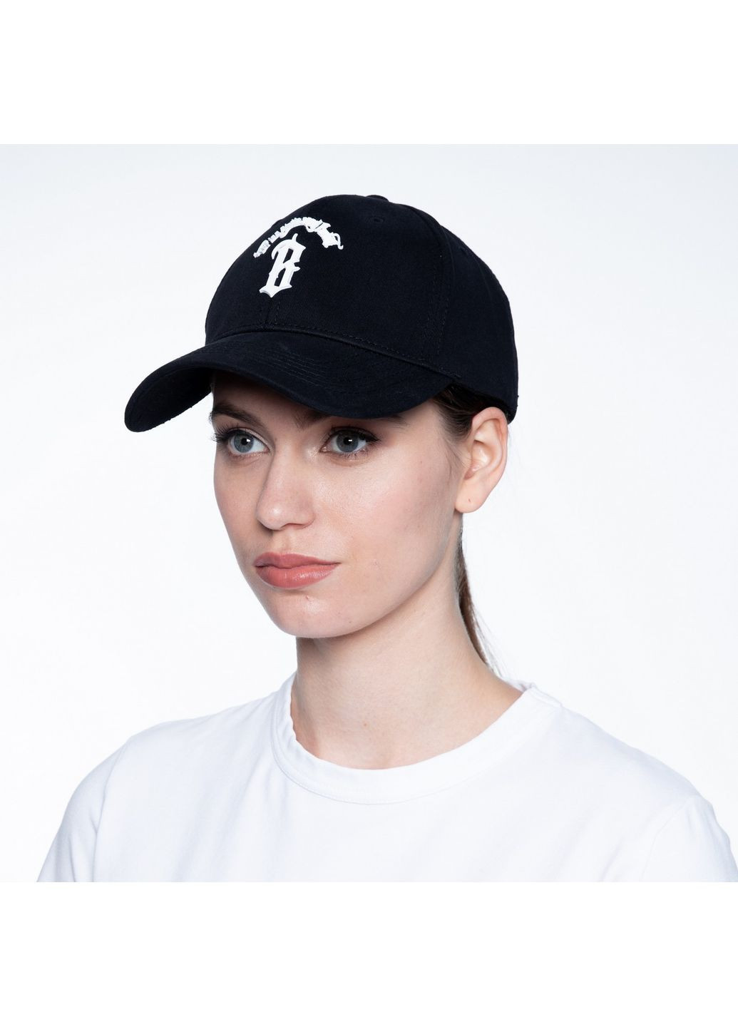 Бейсболка з регулятором жіноча котон чорна KINSLEY LuckyLOOK 197-657 (322790905)