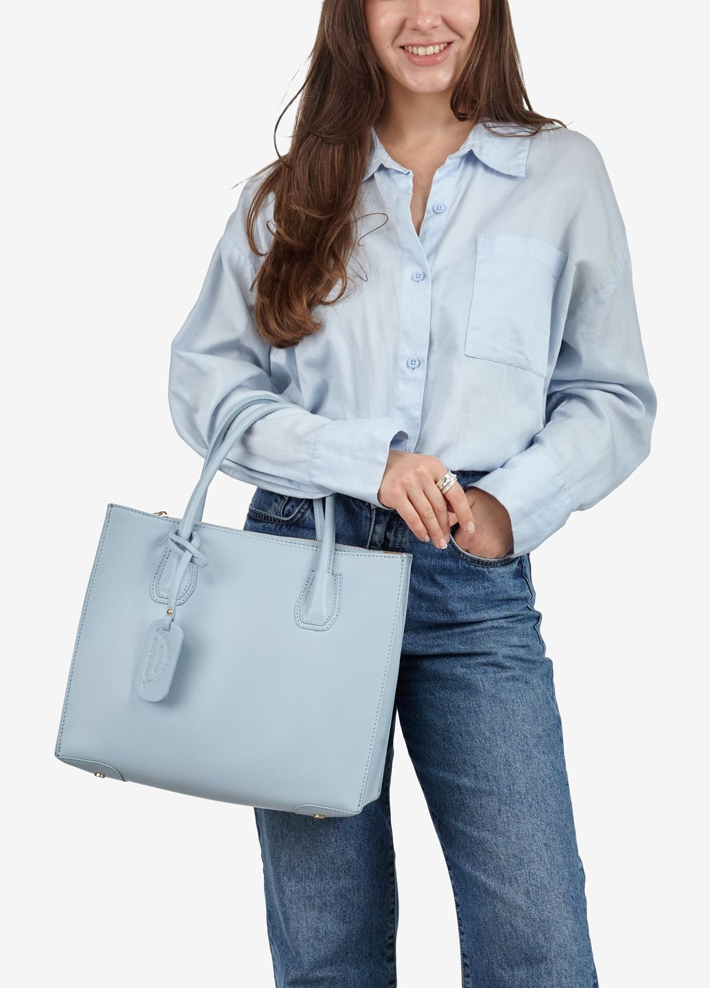 Сумка женская кожаная тоут средняя Tote Regina Notte (326960851)