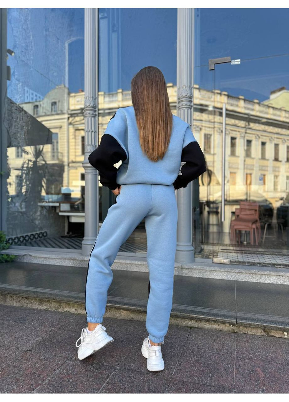 Костюм двойка турецкая трехнить на флисе,кофта и брюки с лампасами Україна (363621257)