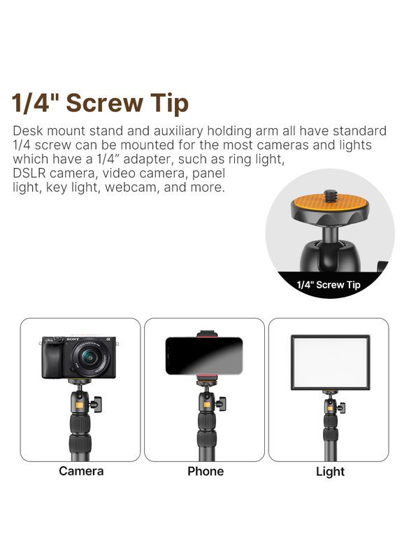 Штатив-держатель Desktop Extendable Light Stand (UV-2487 LS02) (2487) Ulanzi Vijim Desktop Extendable Light Stand (372840757)
