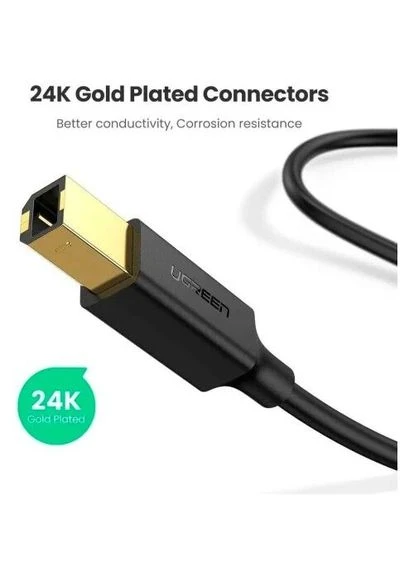 Кабель USB 2.0 AM - USB BM, 1 м, Black, US135 (20846) 20846_US135 Ugreen (395340960)