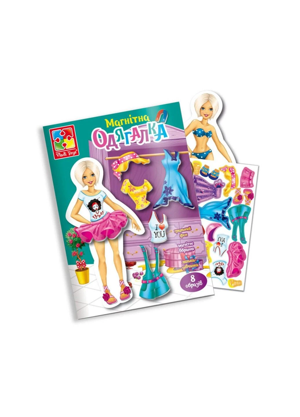 Магнітна гра Одевашка "Блондинка" VT3204-30 Укр Vladi toys (335055415)