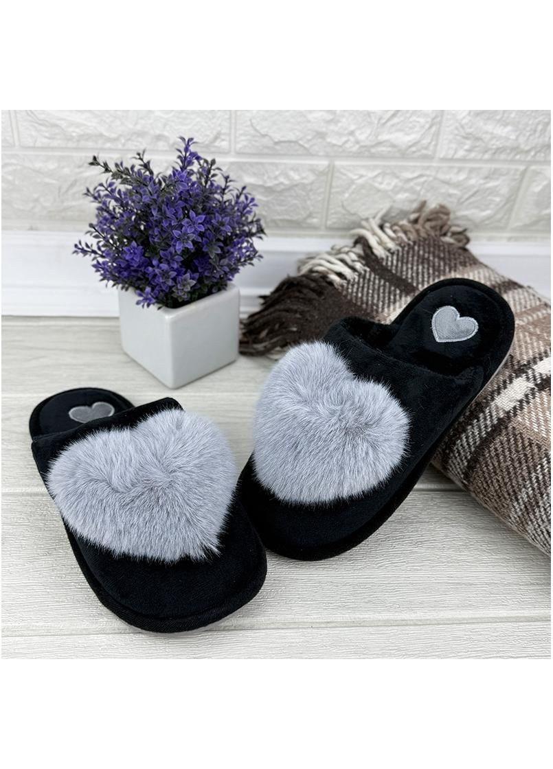 Тапочки кімнатні жіночі пухнасті Е-0010230-3 Чорні Jomix (366320355)