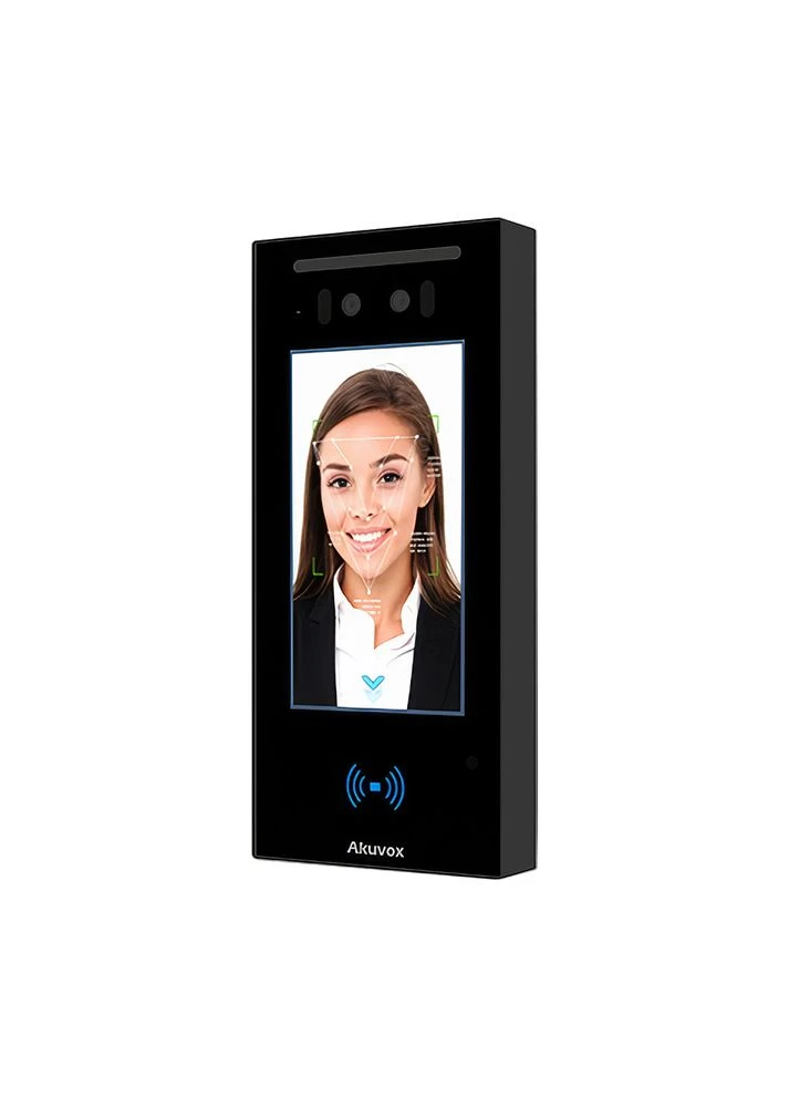 IP-відеопанель багатоабонентська 2Mp E16C з екраном 5", розпізнаванням облич та зчитувачем Mifare / NFC / BLE / QR (87-00048) Akuvox (382764450)