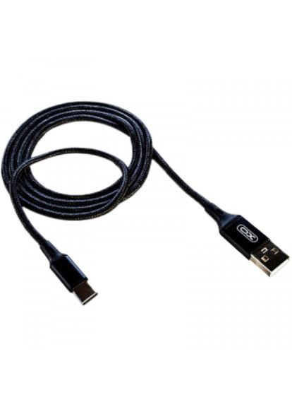 Дата кабель USB 2.0 AM to TypeC 2.0m NB143 Braided Black (-NB143C2-BK) XO usb 2.0 am to type-c 2.0m nb143 braided black (268140091)