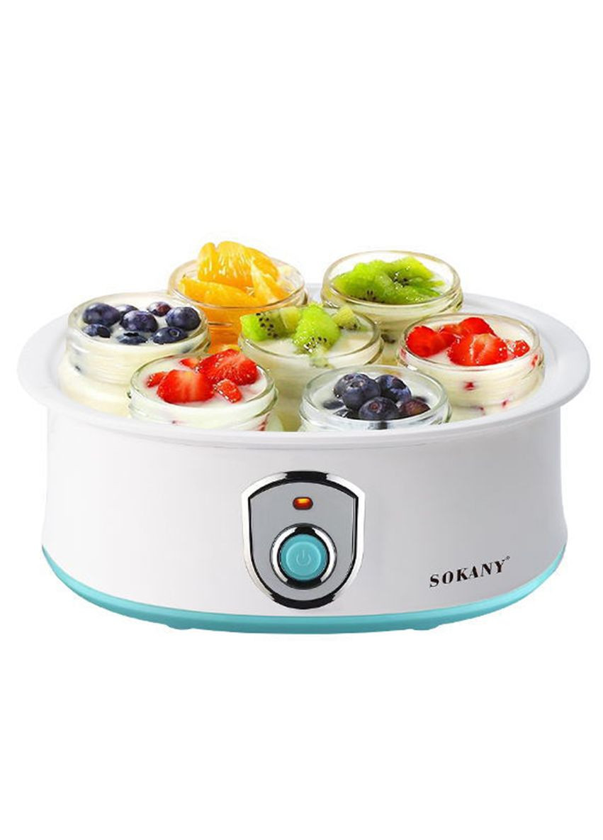 Йогуртниця домашня SK-2304 на 7 баночок, білий Sokany SK2304 (302240036)