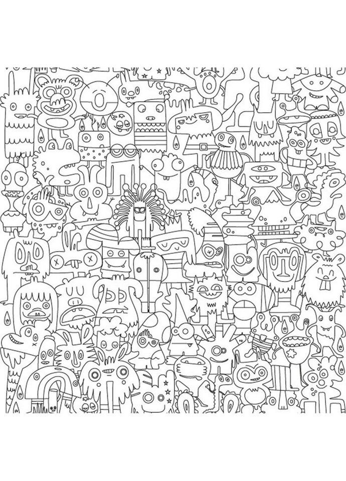 Обои-раскраски Чудики 60*60 C-60017 Kolorit (324103953)