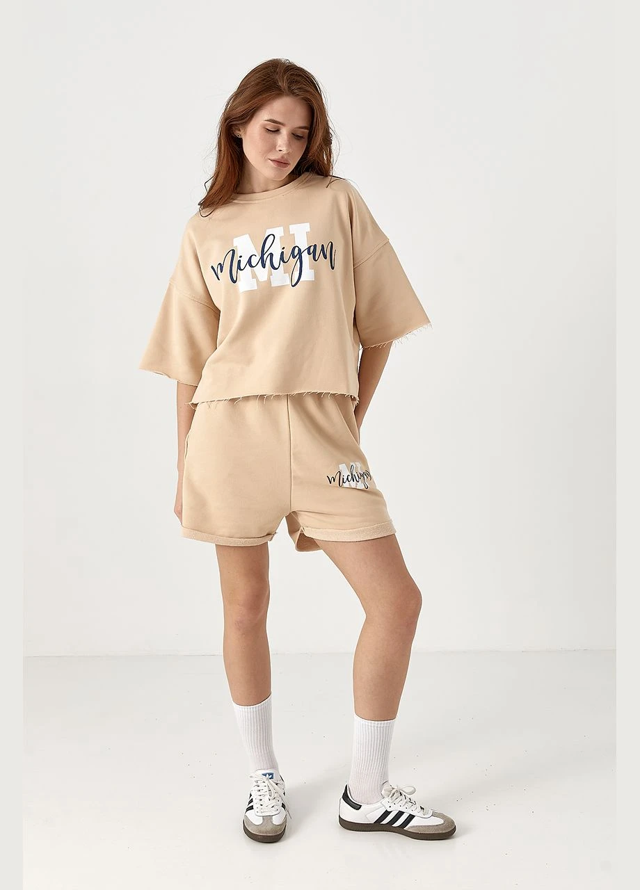 Спортивный костюм с принтом Michigan цвет, M (есть размеры) No Brand (386407413)