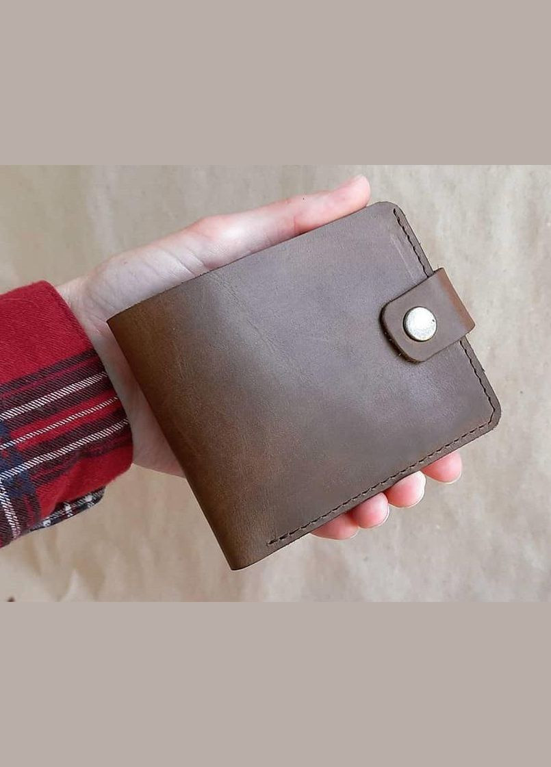 Шкіряний гаманець з іменним гравіюванням Best унісекс гаманець, коричневий, 11*9 см No Brand (334702058)