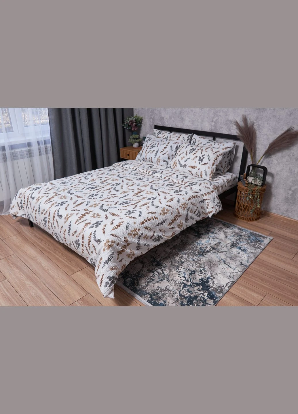 Комплект постельного белья Жатка «» King Size 220x240 наволочки 4х70х70 (MS-820001952) Moon&Star Eucalyptus (285717999)