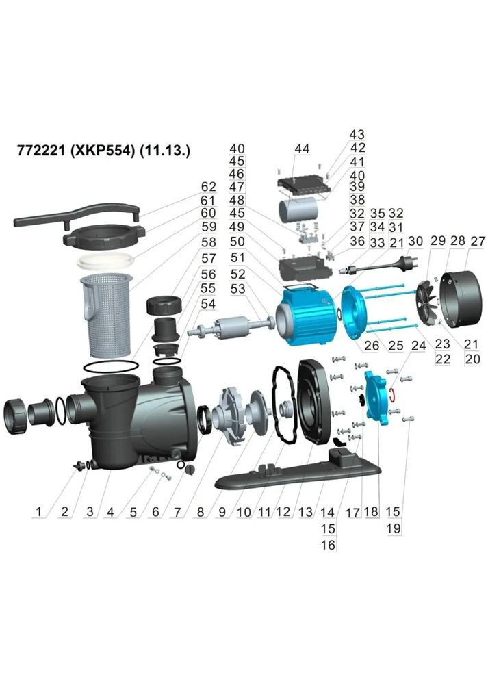 Насос 1.6кВт Hmax 17.5м Qmax 450л/хв (772227) Leo (323105651)