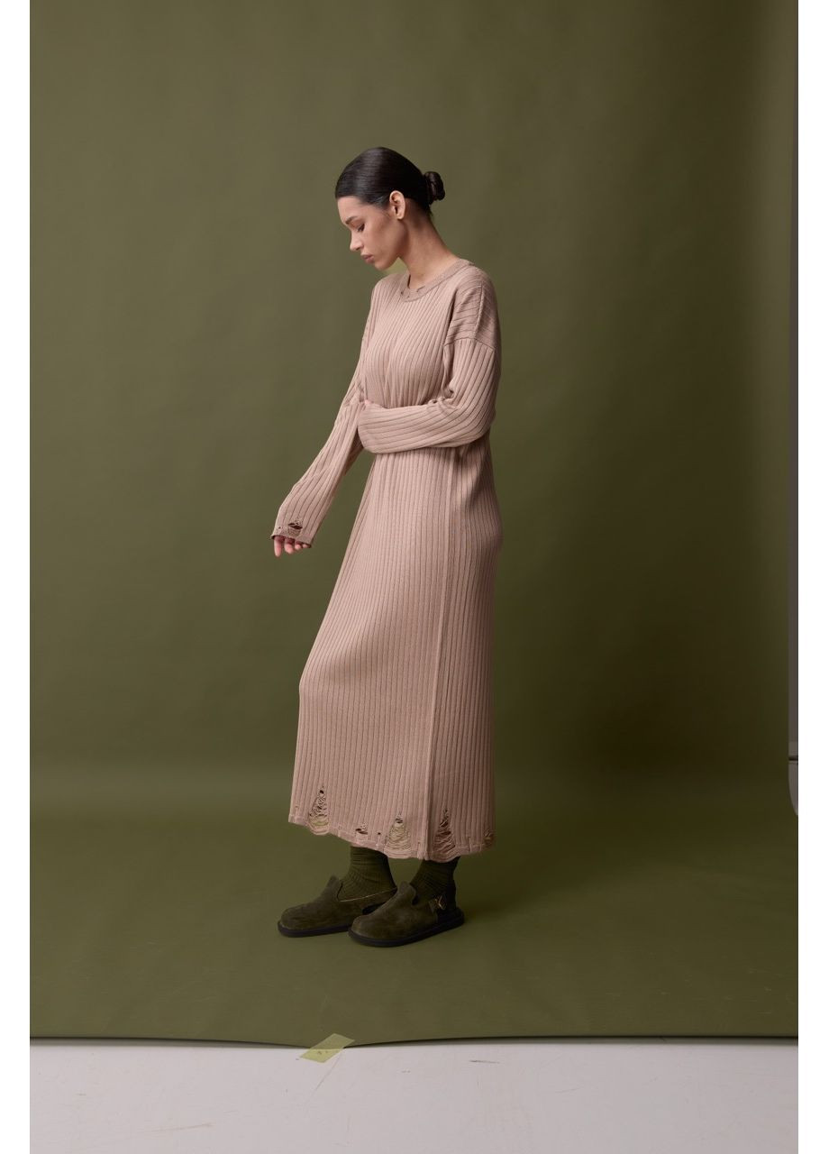 Бежевое платье ragged Merge