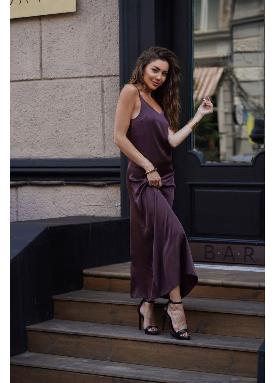 Коричнева кежуал сукня жіноча No Brand однотонна