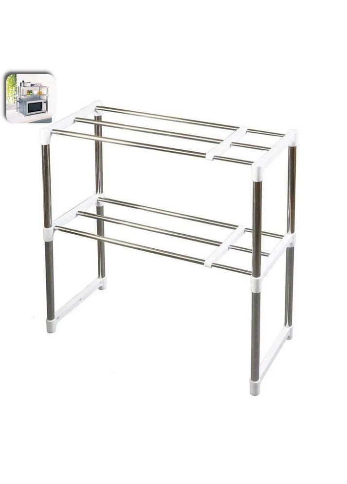 Кухонна полиця для мікрохвильової печі органайзер настільний етажерка стелаж на 2 яруси No Brand (360531927)