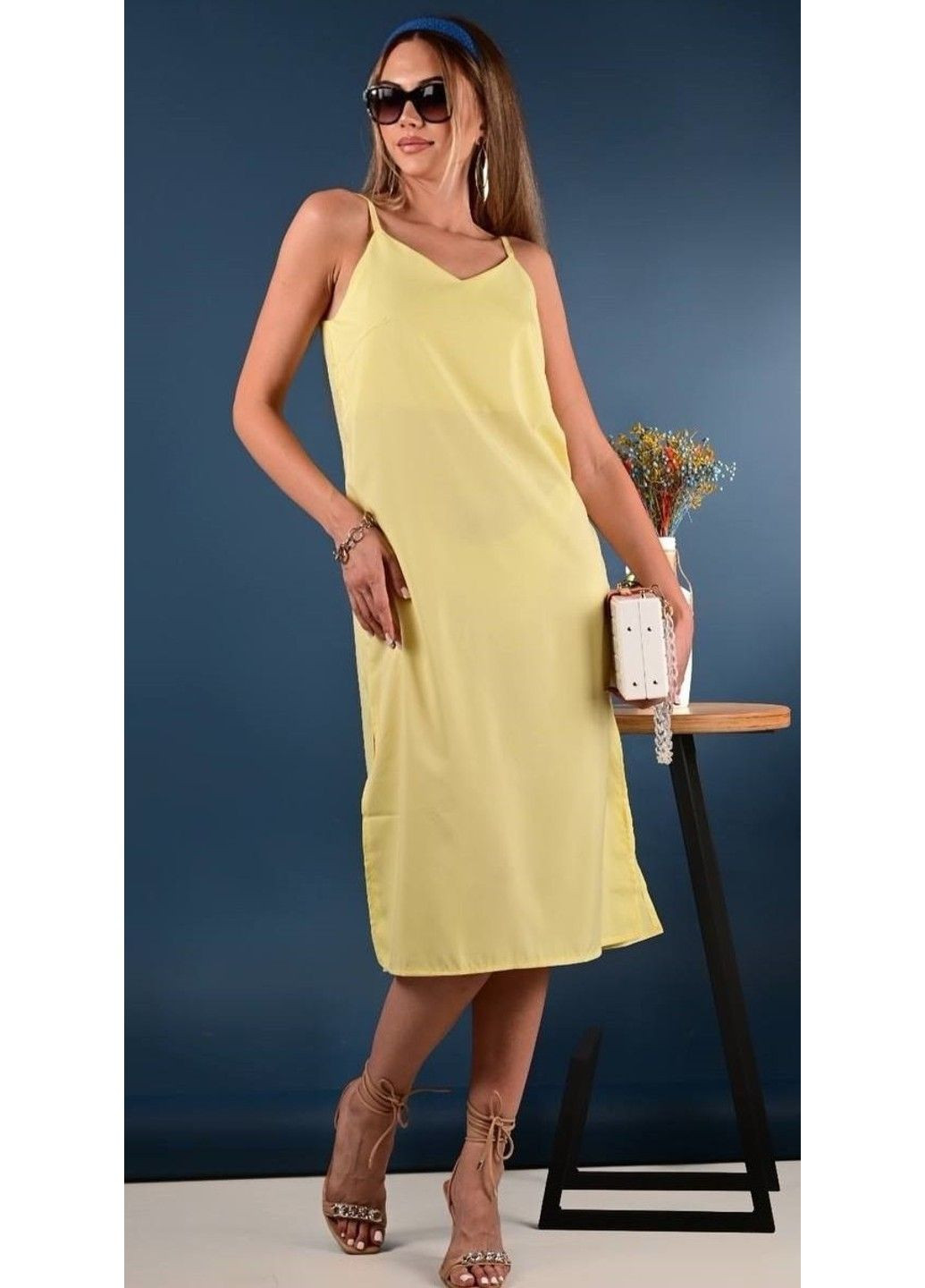 Желтое cарафан женский жёлтый No Brand