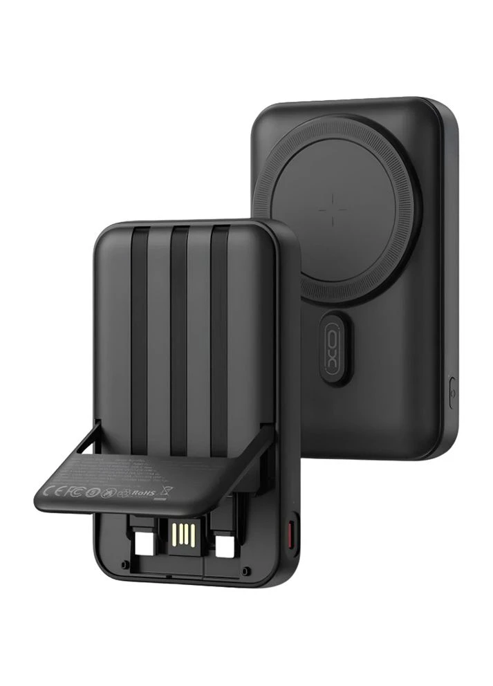 Powerbank PR288 10000mAh Magnetic MagSafe 15W + PD20W Built-in Cables Black (714812) XO (374593548)
