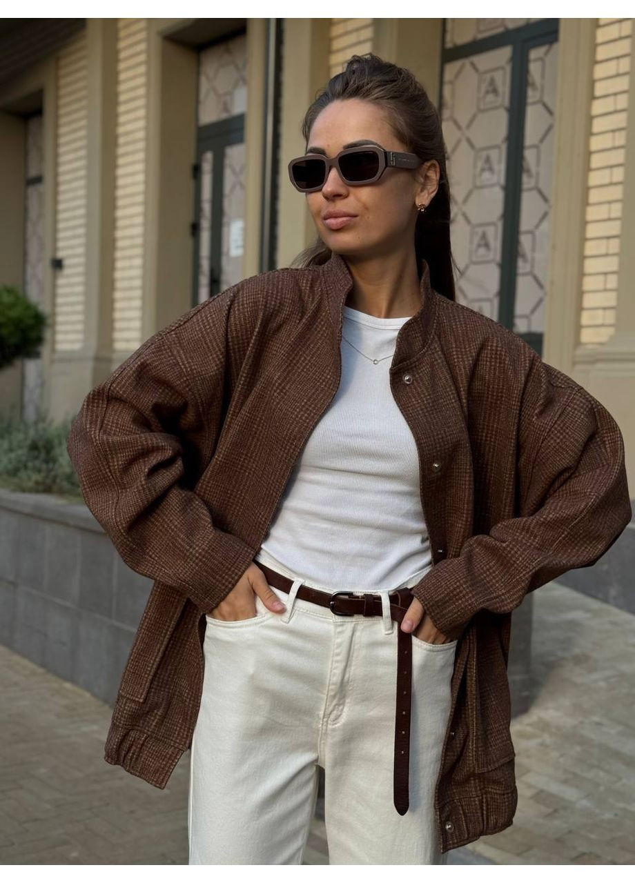 Жіноча куртка-бомбер з пальтового кашеміру Vakko на кнопках (355205049)