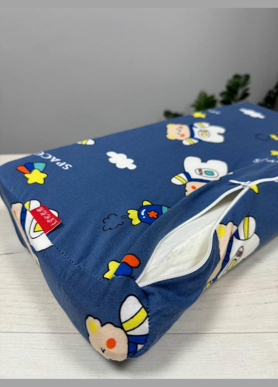 Ортопедична подушка для дітей піна 45 см х 25 см Темно-синій (П4К-crm-poduska-05) No Brand (306633941)