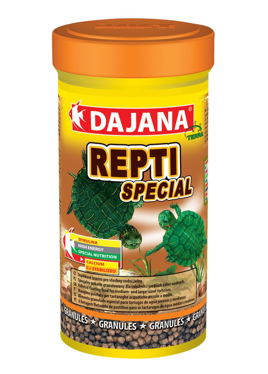 DAJANA REPTI SPECIAL Додатковий корм для молодих водних черепах зі спіруліною 250 мл/110 г DP152B(5117) Dajana Pet (278308375)