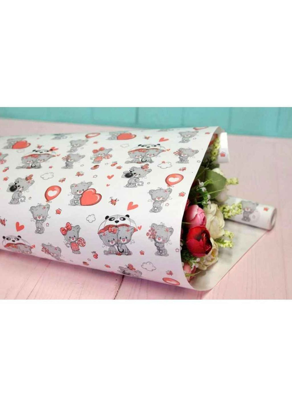 Меловая бумага для цветов и подарков 5м №1037БЛ 1-СТ Упаковкін (363328228)