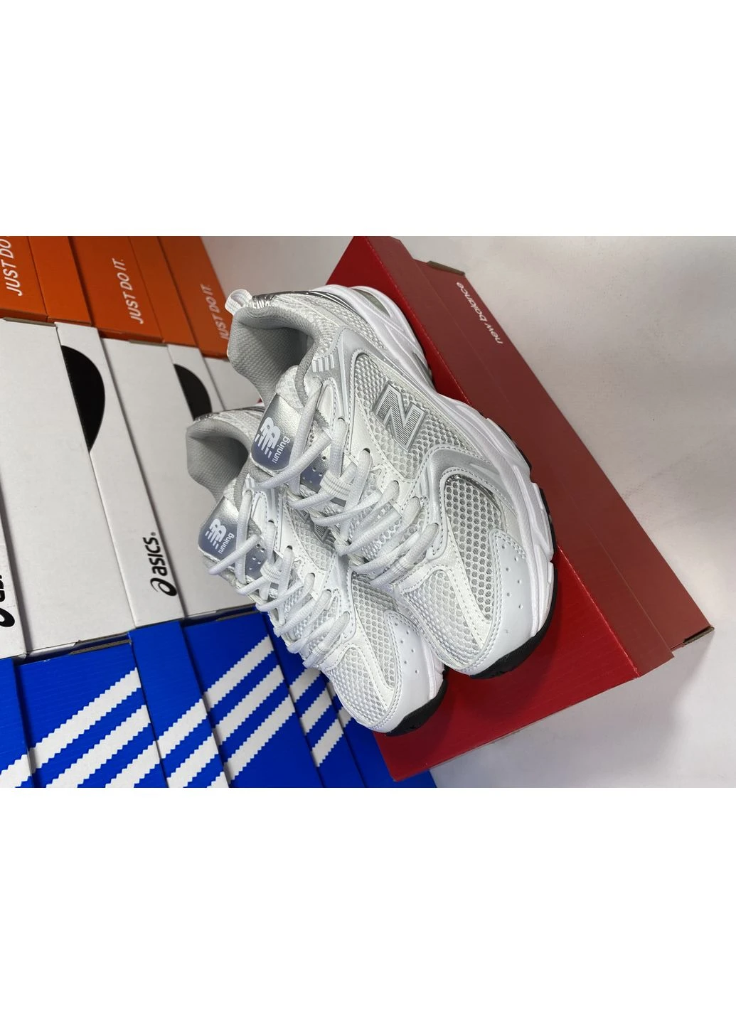 Білі кросівки чоловічі new balance 530 silver white нью беланс 530 білі демісезон No Brand