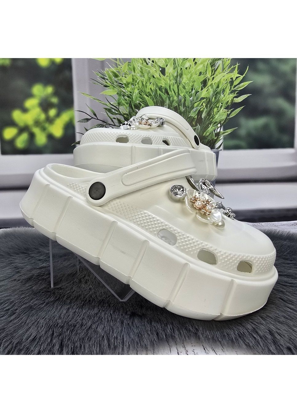 Кроксы женские на платформе Progress (322236559)