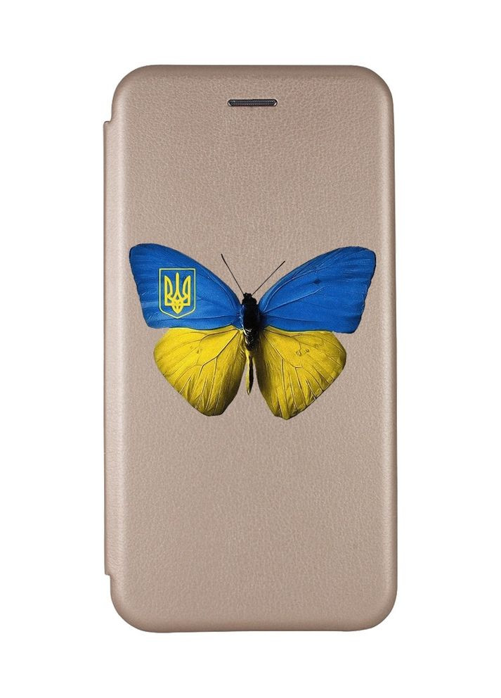 Чохол-книжка з малюнком для Samsung Galaxy A10 (2019)/A105 Золотий:: Метелик Україна (принт 255) G-Case (359482725)