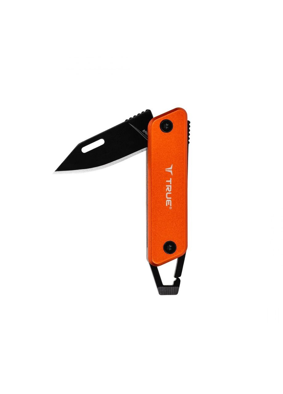 Раскладной туристический нож Utility Modern Keychain Knife Черный Оранжевый True (282842095)