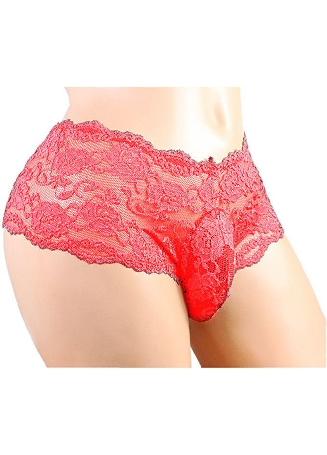 Трусы мужские боксеры кружевные красные, мужские трусы кружевные No Brand (360897642)