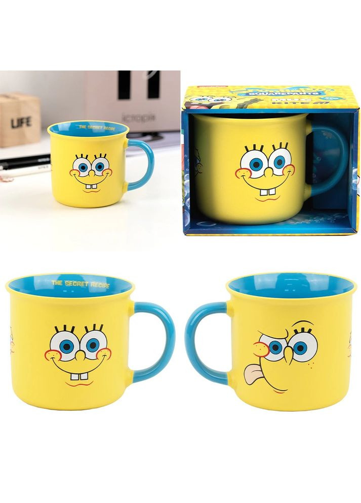 Набір чашок в подарункових упаковках Sponge Bob 350 мл SB25-217-1 4 шт Kite (368559502)