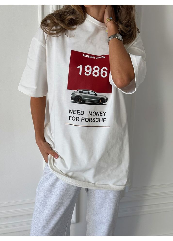 Женская широкая футболка КАБРИОЛЕТ с принтом (mil564) milirud - (369150674)