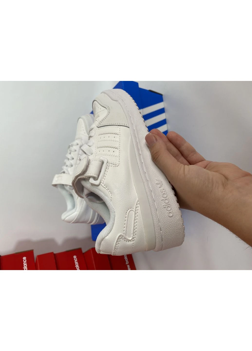 Белые летние кроссовки adidas forum low white адидас форум No Brand