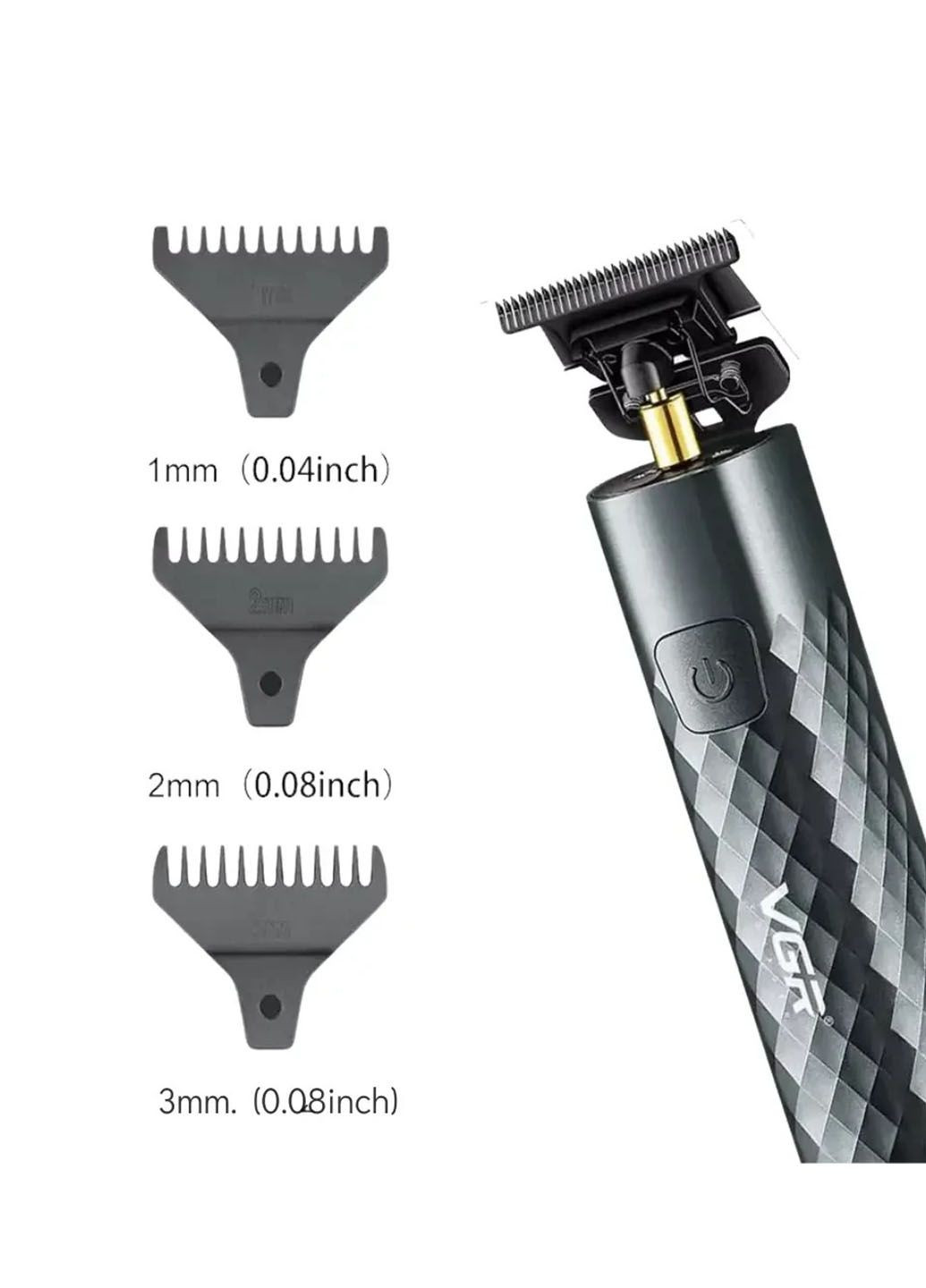 Профессиональный триммер для стрижки волос аккумуляторный с насадками VGR v-077 (278258984)