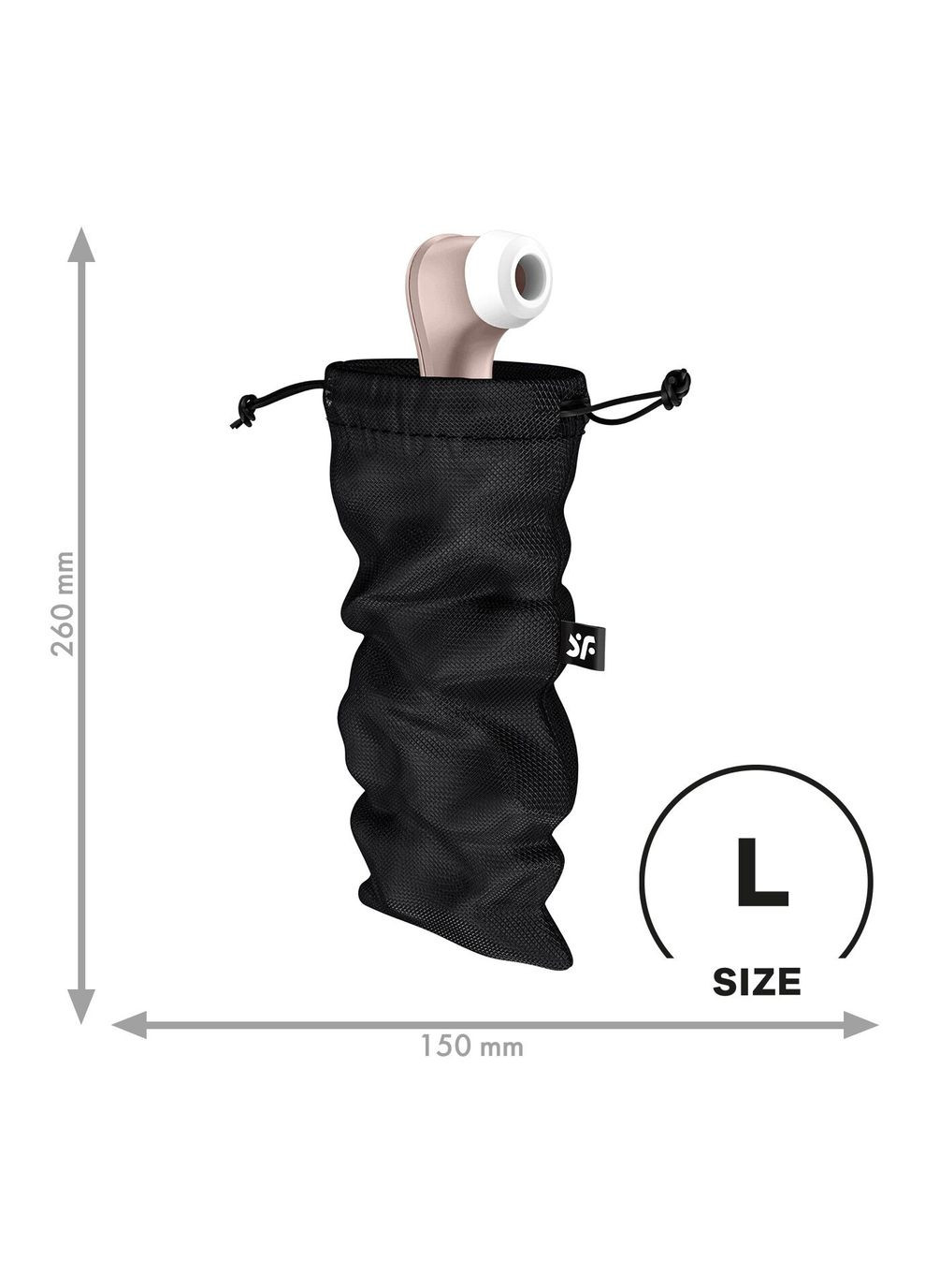 Мешочек для хранения игрушек Treasure Bag L Black Satisfyer (335391588)