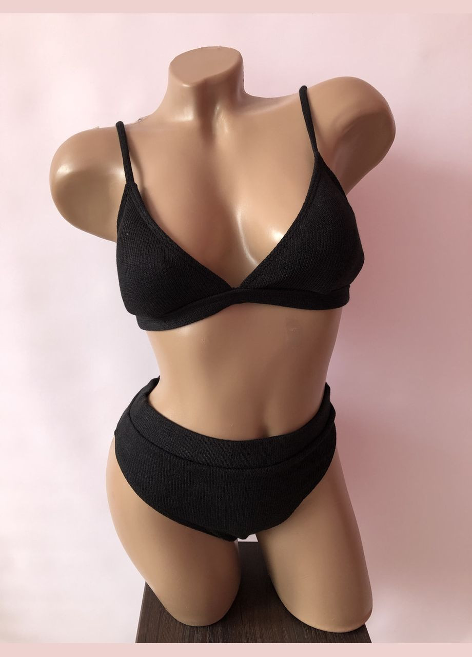 Черный демисезонный женский раздельный купальник (арт.60238/1) No Brand