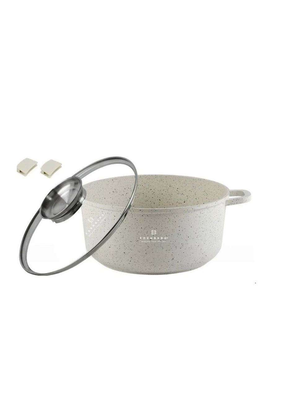 Каструля з кришкою із мармуровим покриттям EB-3953 24 см 4.5 л (EB-3953) Edenberg (387008332)
