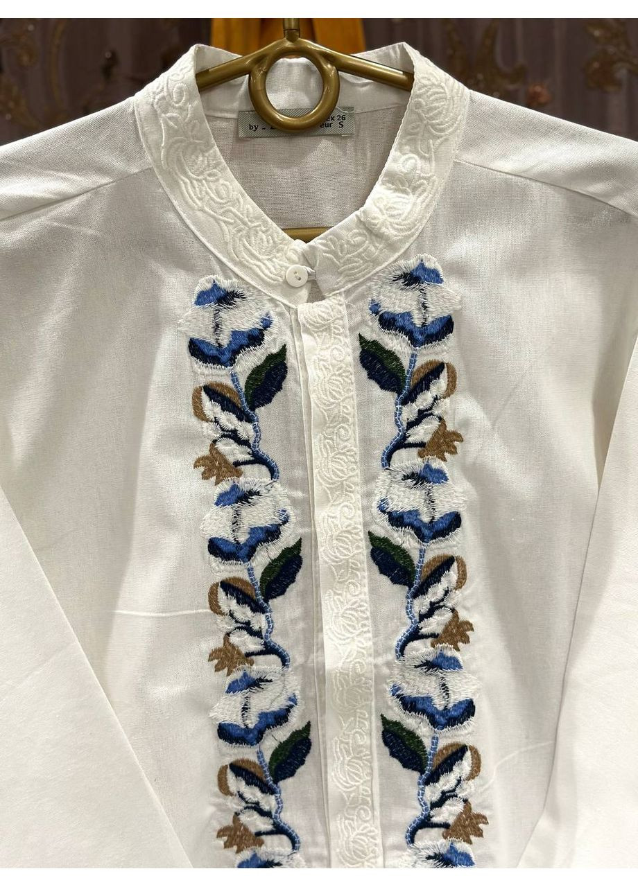 Біла чоловіча вишиванка нева ESQ (369003764)