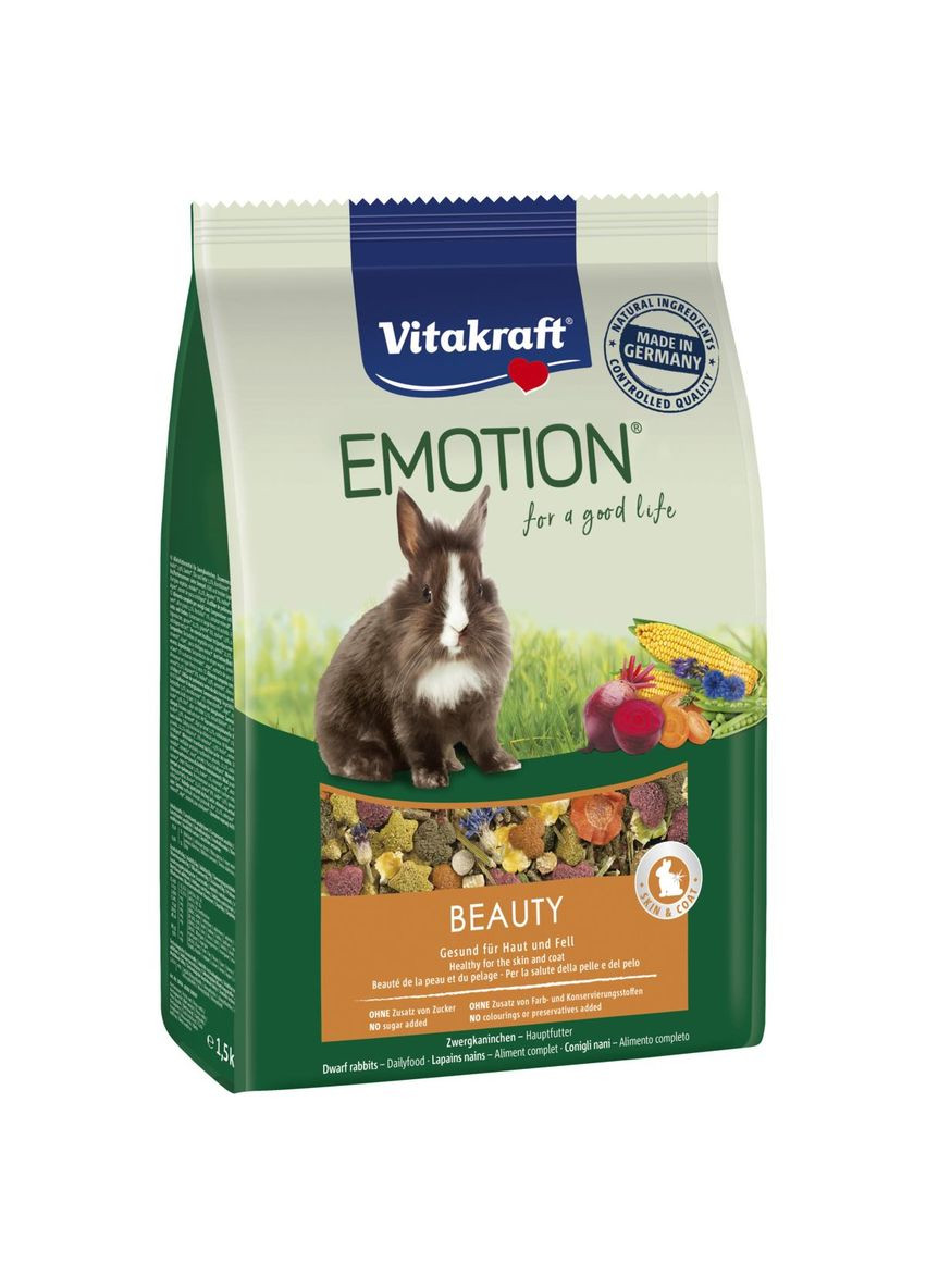 Корм для кроликів Emotion Beauty Selection 600 г, для шкіри та вовни Vitakraft (292257855)