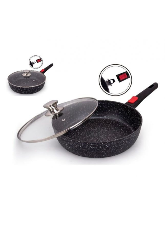 Глубокая сковорода со съемной ручкой и крышкой 28 см EB-14143 Edenberg (342398677)