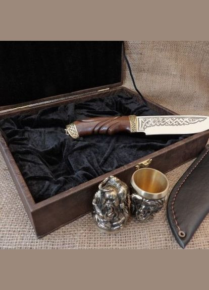 Набор стопок Казацкий совет с ножом 480011 Masterkrami (317351381)