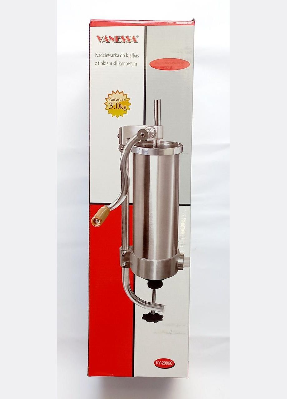 Ковбасний шприц вертикальний Vanessa KY-2006C 3кг фаршу силіконовий поршень No Brand (300079627)