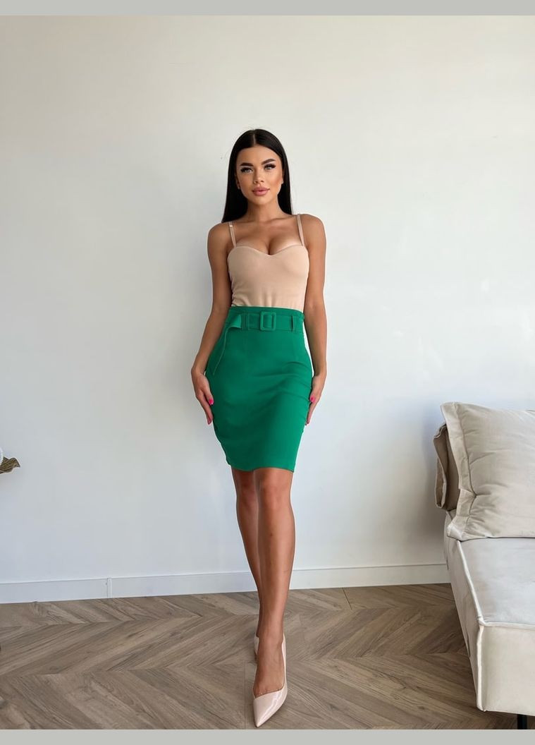 Светло-зеленая юбка No Brand