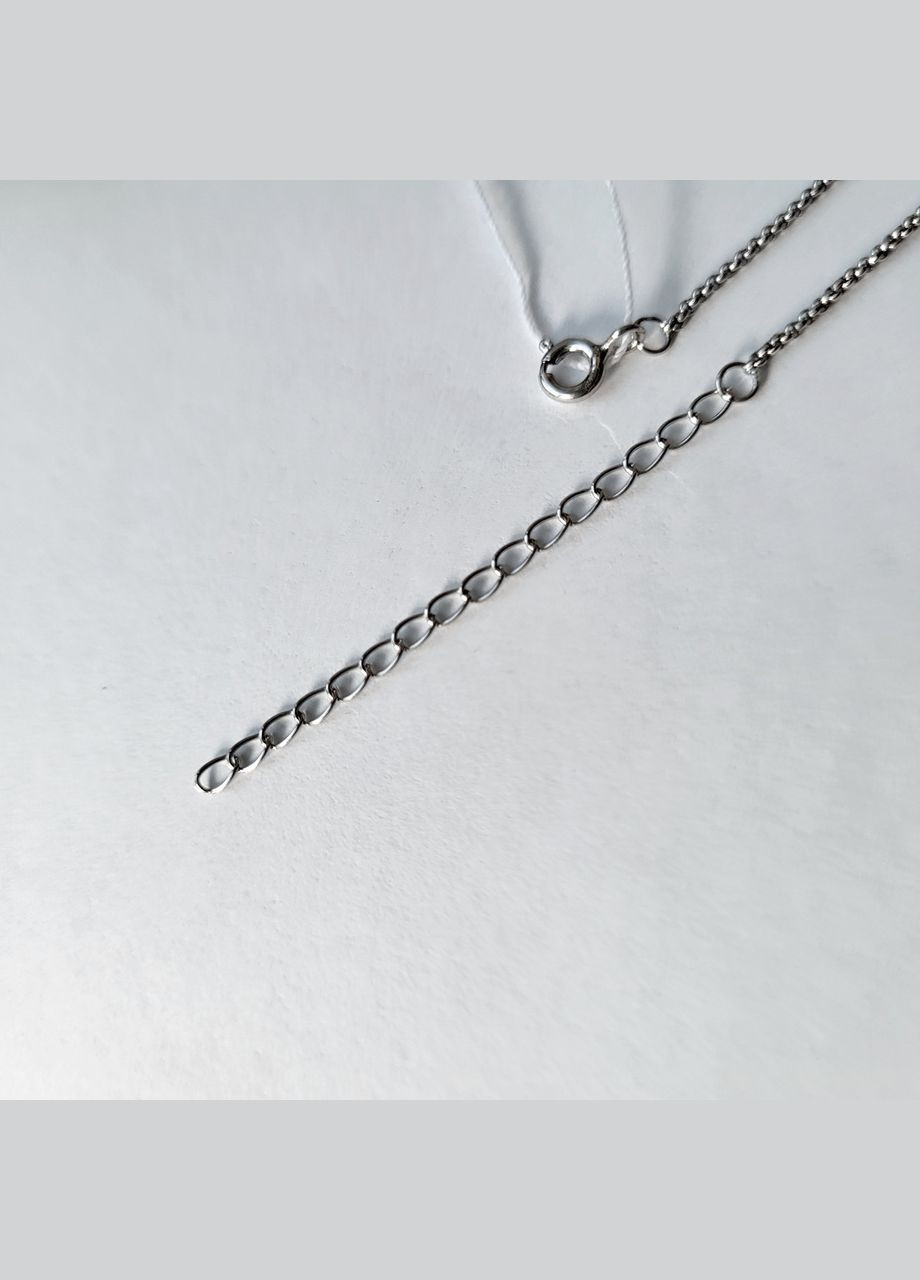 Женская серебряная цепочка колье с подвеской без камней Треугольник 45 см серебро 925 пробы Родирован 1212 No Brand (306854431)