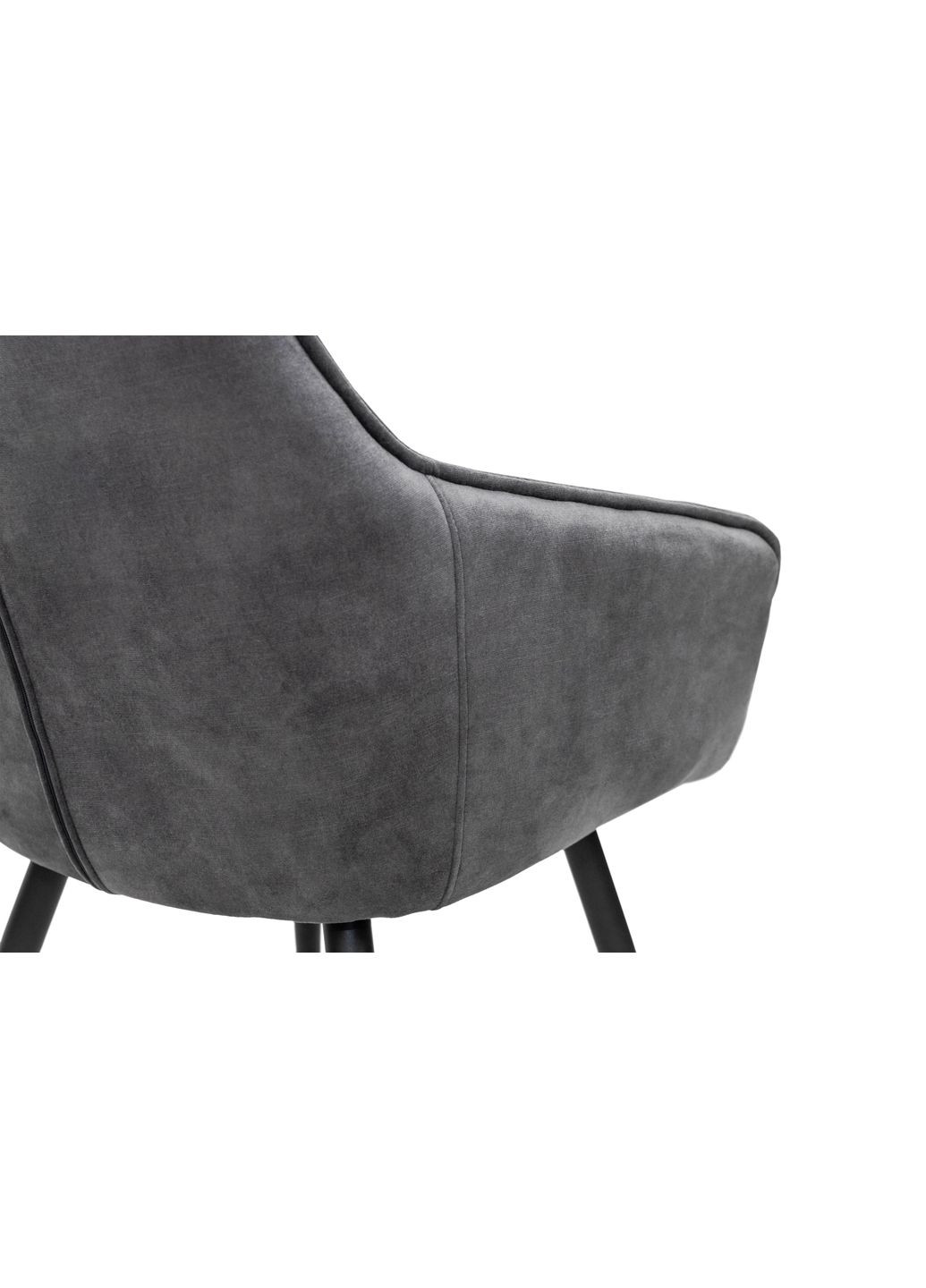 Кухонний стілець NAOMI велюр Темно-сірий/Чорний 857530-01 857530 Comfort Line (355467854)