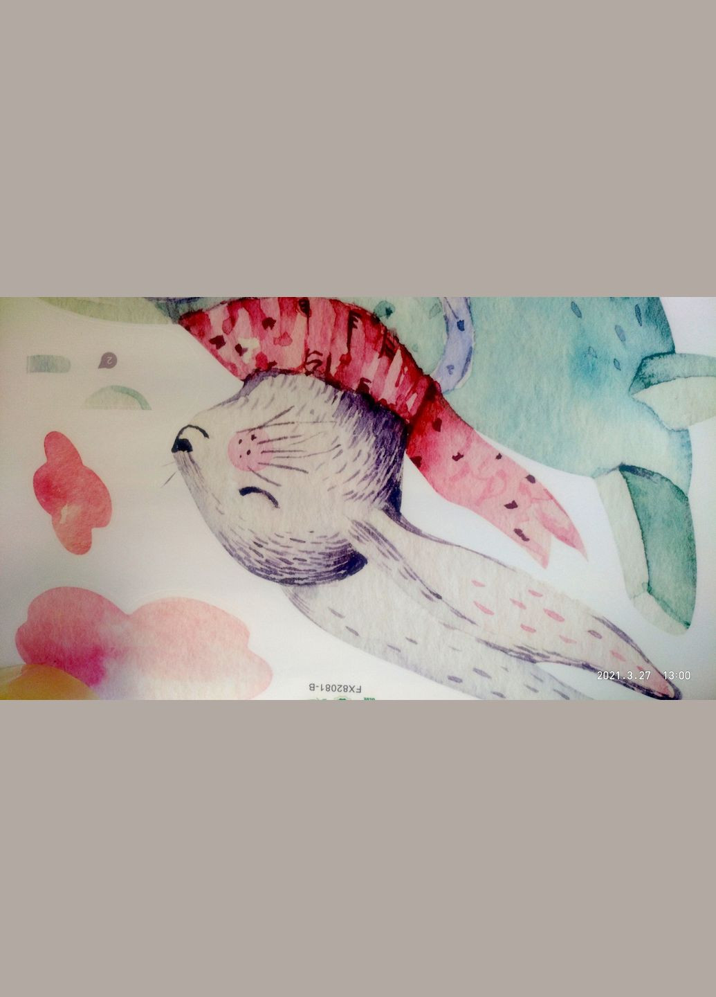 Вінілові наклейки на стіну Зайчик на літаку (лист 60 х 90 см) Б438-2 No Brand (302242535)