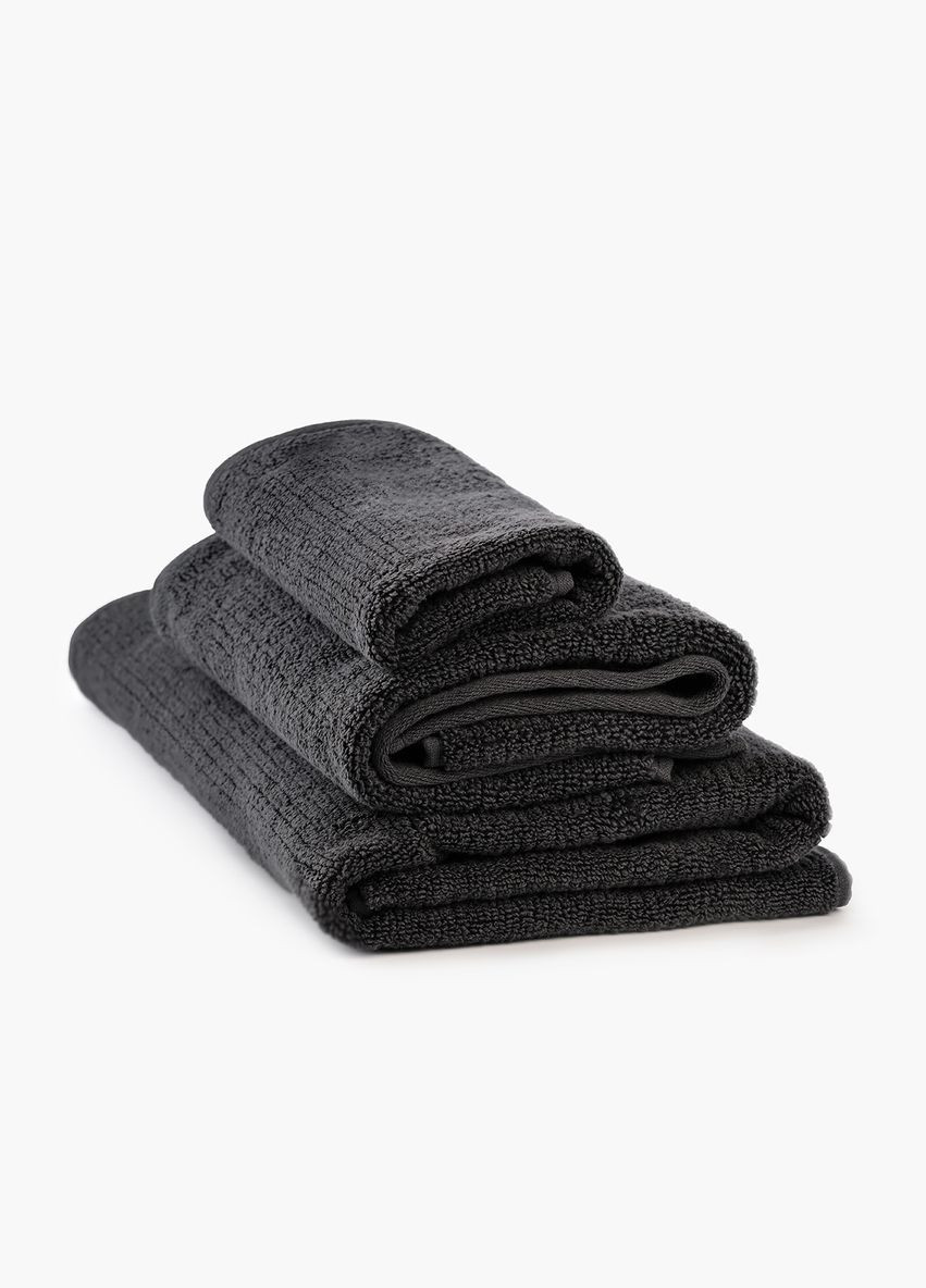 Рушник MY HOME «ХВИЛЯ» 30х50 см Бавовна Кремовий (BT-08 S CREAM) МВМ сірий