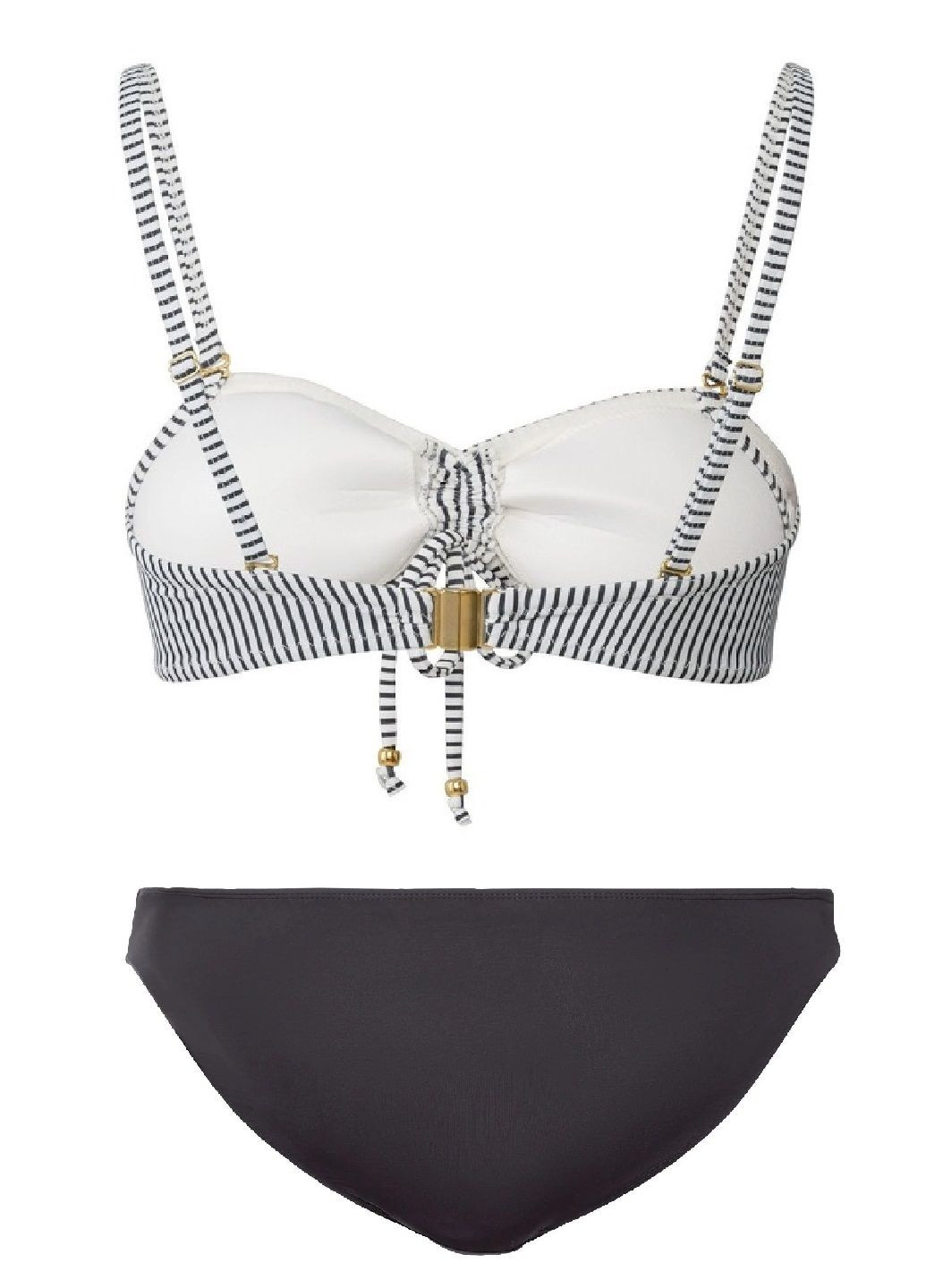 Черно-белый летний купальник раздельный Esmara