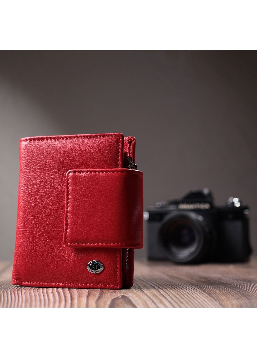 Жіночий шкіряний гаманець 9,5х12х2 см st leather (315868972)