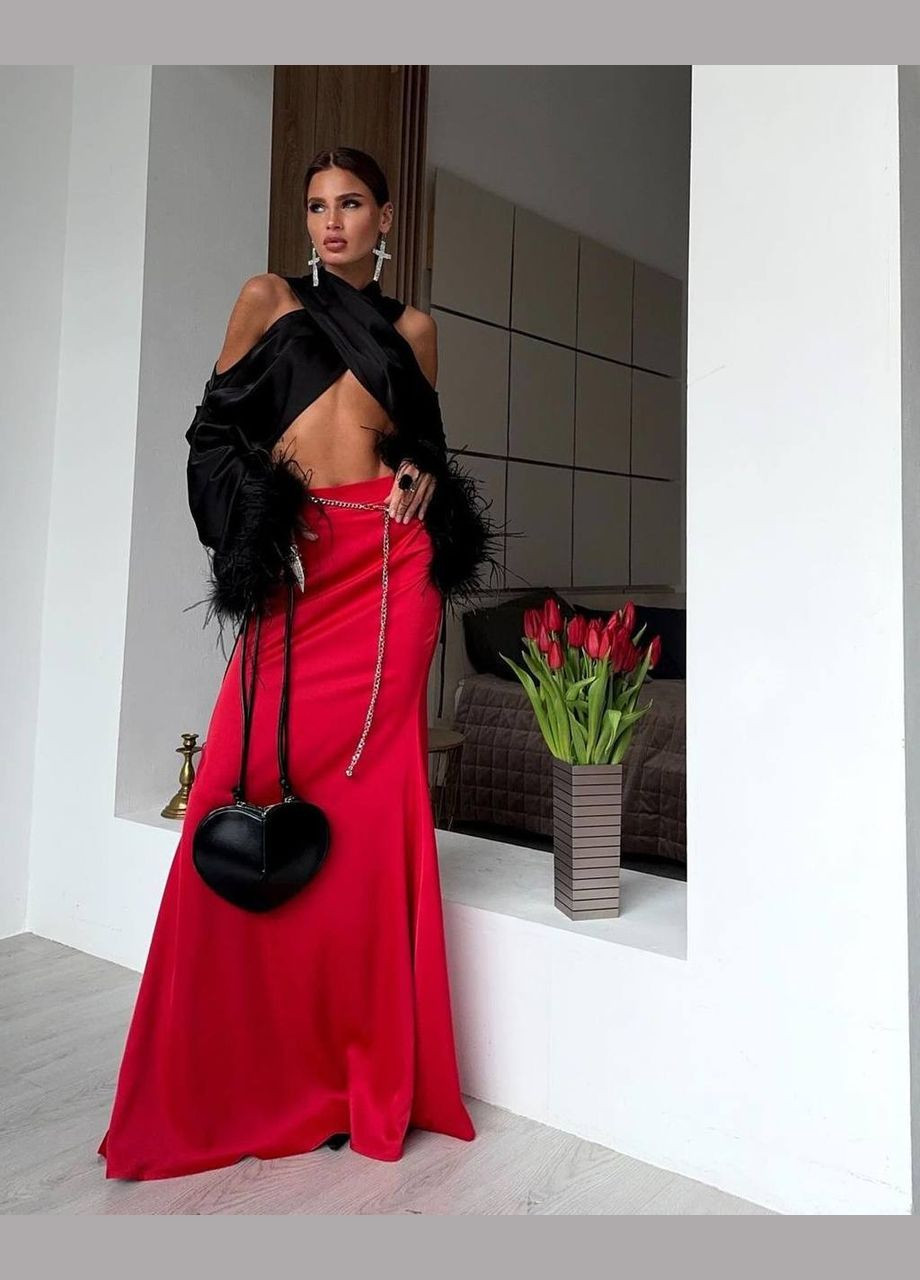 Розкішна спідниця довжини максі з шовку Adelante (335980139)