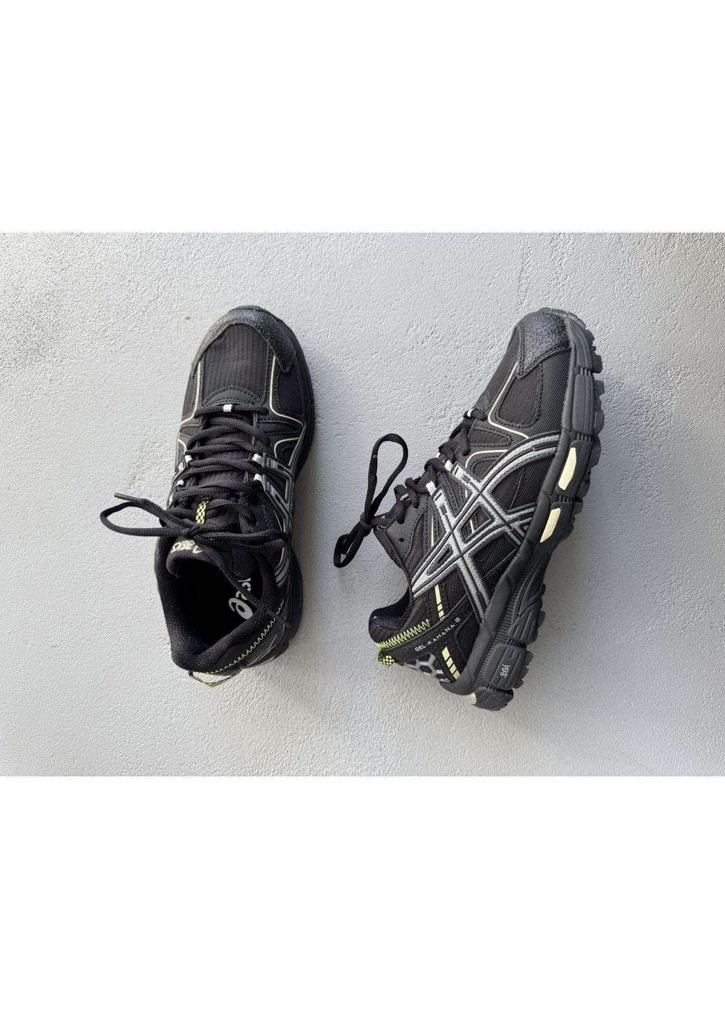 Чорні Осінні кросівки чоловічі asics gel-kahana 8 gore-tex black grey green | асікс гель-кахана 8 чорні No Brand